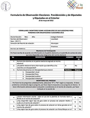 Cover Checklist for Accessible Election (Spanish)