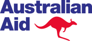 DFAT logo 'Australian Aid' with a red cangaroo