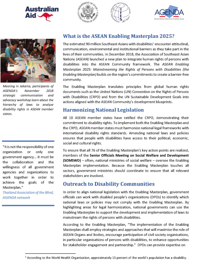 Enabling Masterplan Factsheet: National Governments 2020