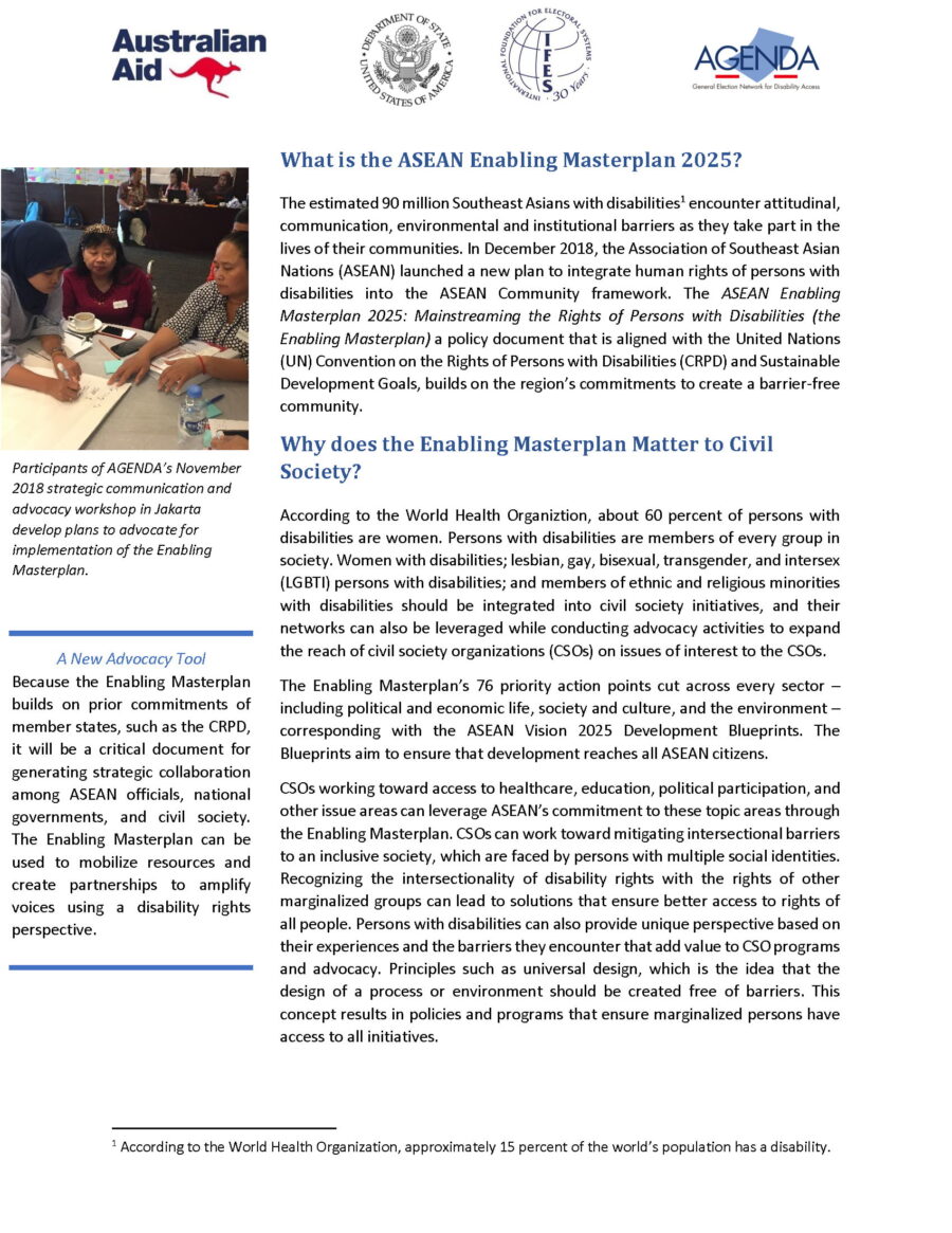 Enabling Masterplan Factsheet: Civil Society 2020